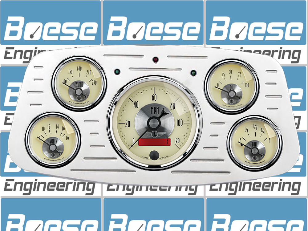 1933-1934 Ford Car Billet Aluminum 5 Gauge Panel w/ Auto Meter Prestige Series