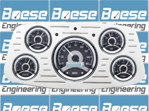 1933-1934 Ford Car Billet Aluminum Gauge Panel w/ Dakota Digital VHX-1050 Black Alloy Gauges