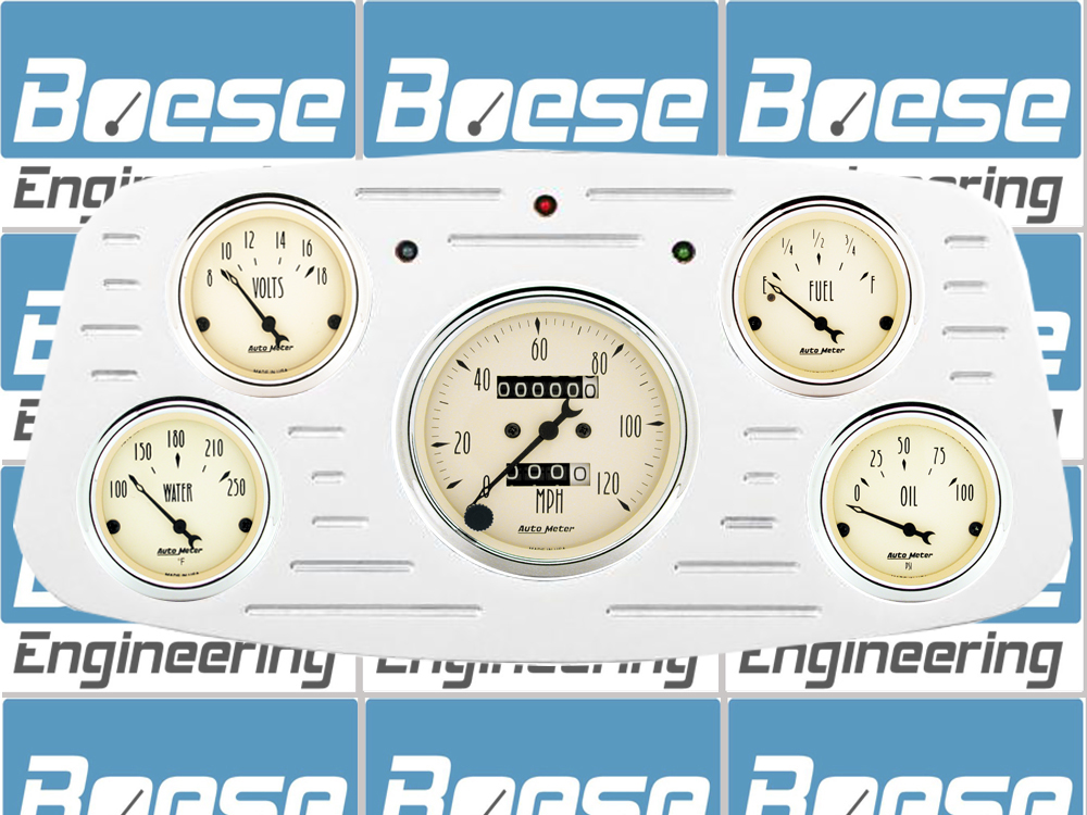 1933-1934 Ford Car Billet Aluminum Gauge Panel w/ Auto Meter Street Rod series gauges - Image 3