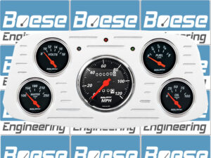 1933-1934 Ford Car Billet Aluminum Gauge Panel w/ Auto Meter Street Rod series gauges