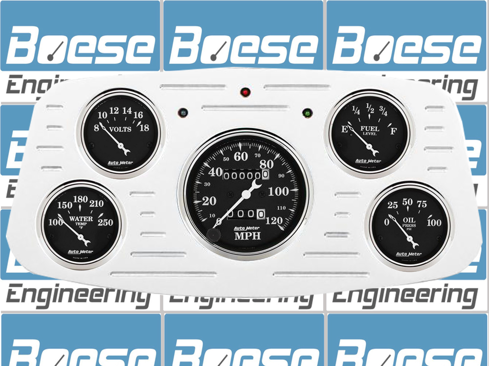 1933-1934 Ford Car Billet Aluminum Gauge Panel w/ Auto Meter Street Rod series gauges - Image 4