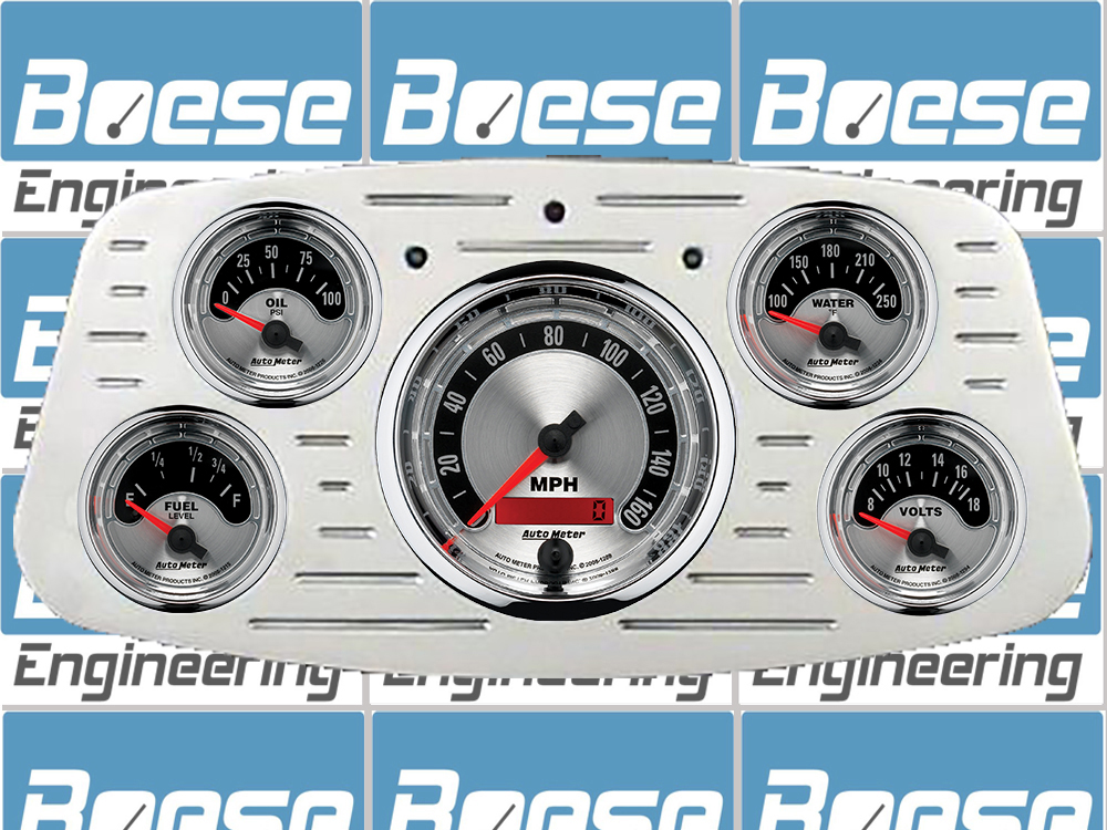1933-1934 Ford Car Billet Aluminum Dash Insert w/ Auto Meter American Muscle Gauges