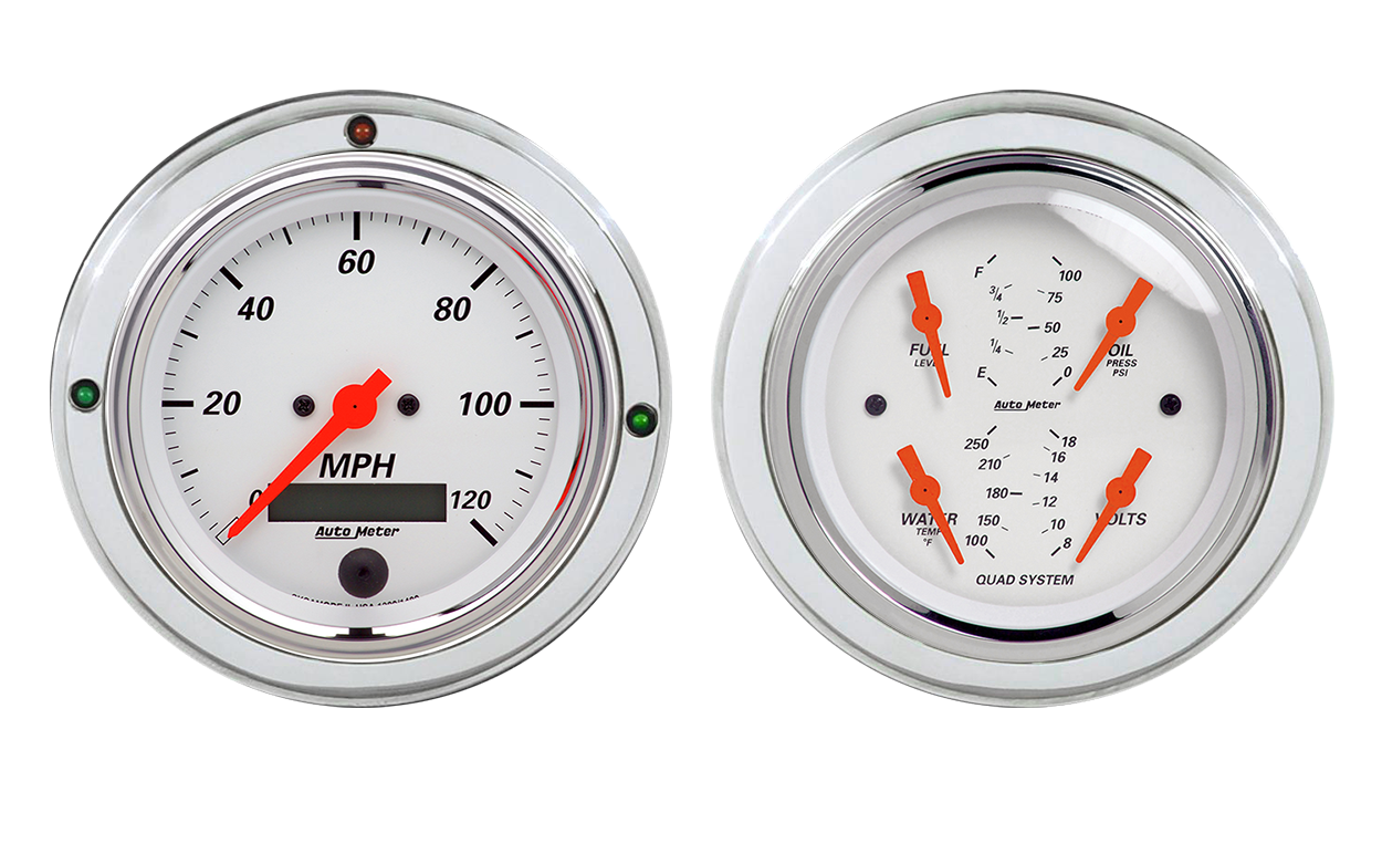 1937-1939 Ford Car or Truck Billet Aluminum Gauge Panel w/ Auto Meter Street Rod Series Gauges - Image 4