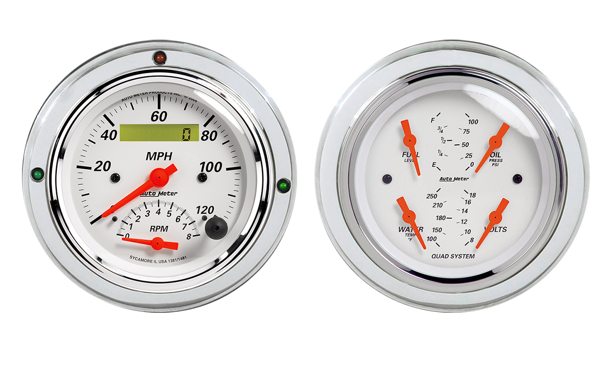 1937-1939 Ford Car or Truck Billet Aluminum Gauge Panel w/ Auto Meter Street Rod Series Gauges (Speedo/Tach) - Image 6