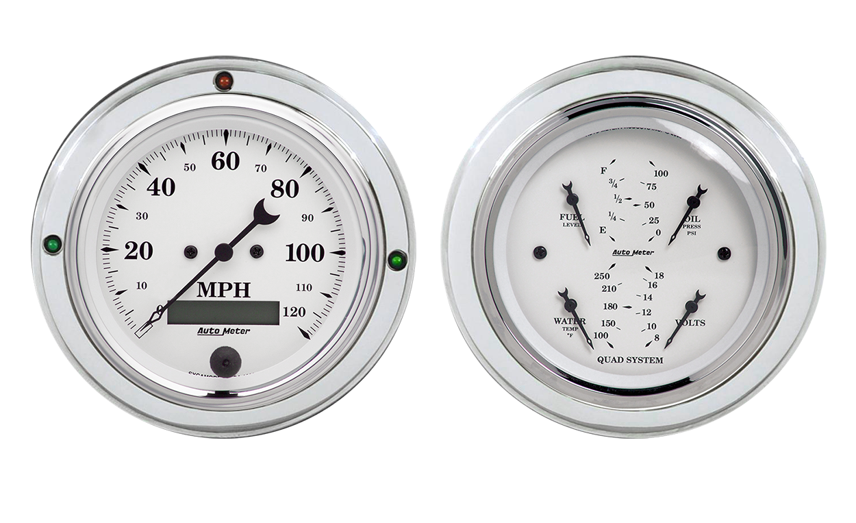 1937-1939 Ford Car or Truck Billet Aluminum Gauge Panel w/ Auto Meter Street Rod Series Gauges - Image 6