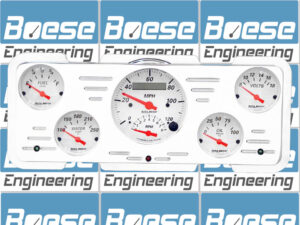 1940 Ford Standard / 1940-1947 Ford Truck Aluminum Gauge Panel w Auto Meter Street Rod Series Gauges (Speedo/Tach)