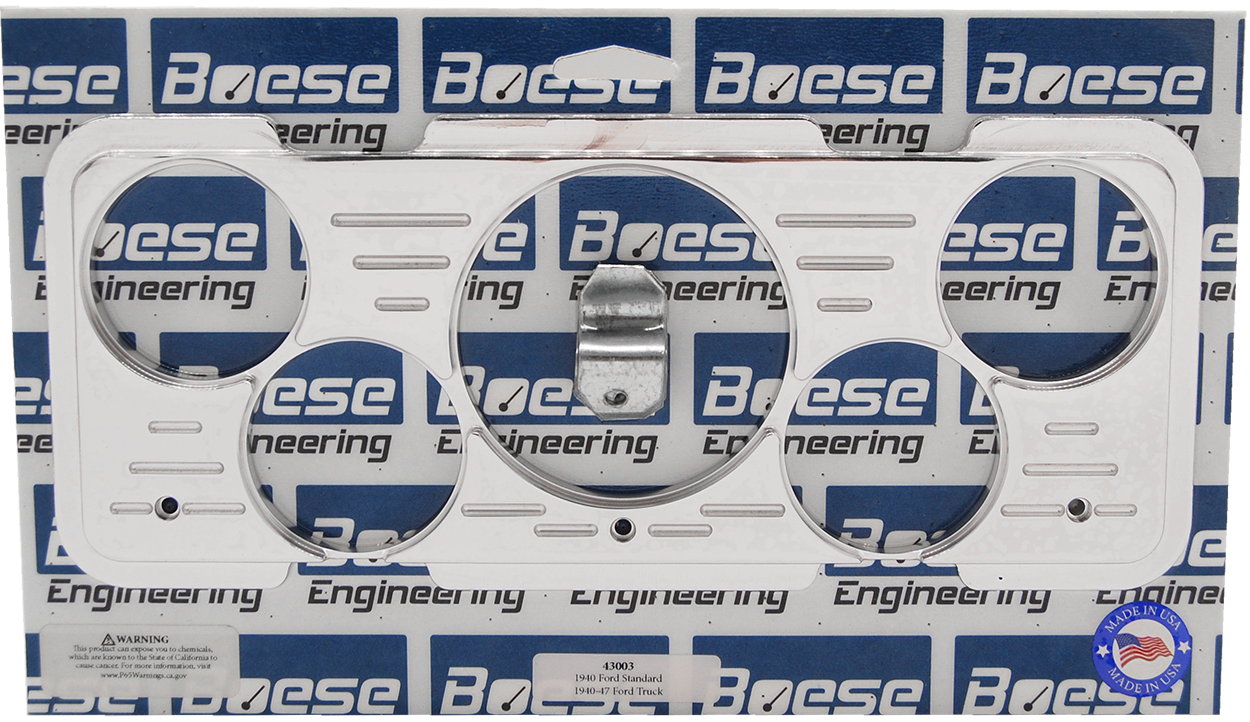 1940 Ford Standard or 1940-47 Ford Truck 5 gauge Billet Aluminum Gauge Panels