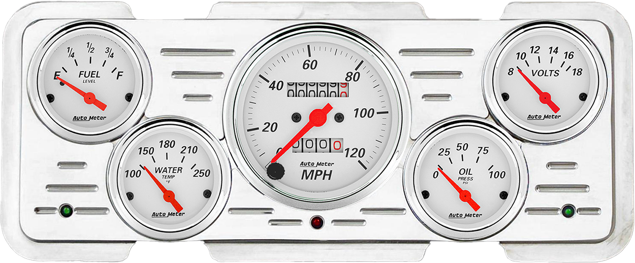 1940 Ford / 1940-1947 Ford Truck Aluminum Gauge Panel w/ Auto Meter Street Rod series gauges - Image 12