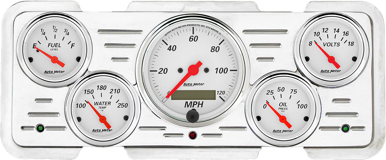 1940 Ford / 1940-1947 Ford Truck Aluminum Gauge Panel w/ Auto Meter Street Rod series gauges - Image 10