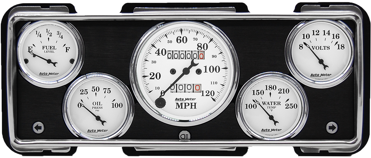 1940 Ford Car / 1940-1947 Ford Truck Aluminum Gauge Panel w/ AutoMeter Street Rod series gauges - Image 9