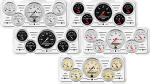 1940 Ford / 1940-1947 Ford Truck Aluminum Gauge Panel w/ Auto Meter Street Rod series gauges