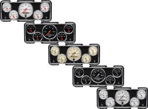 1940 Ford Car / 1940-1947 Ford Truck Aluminum Gauge Panel w/ AutoMeter Street Rod series gauges