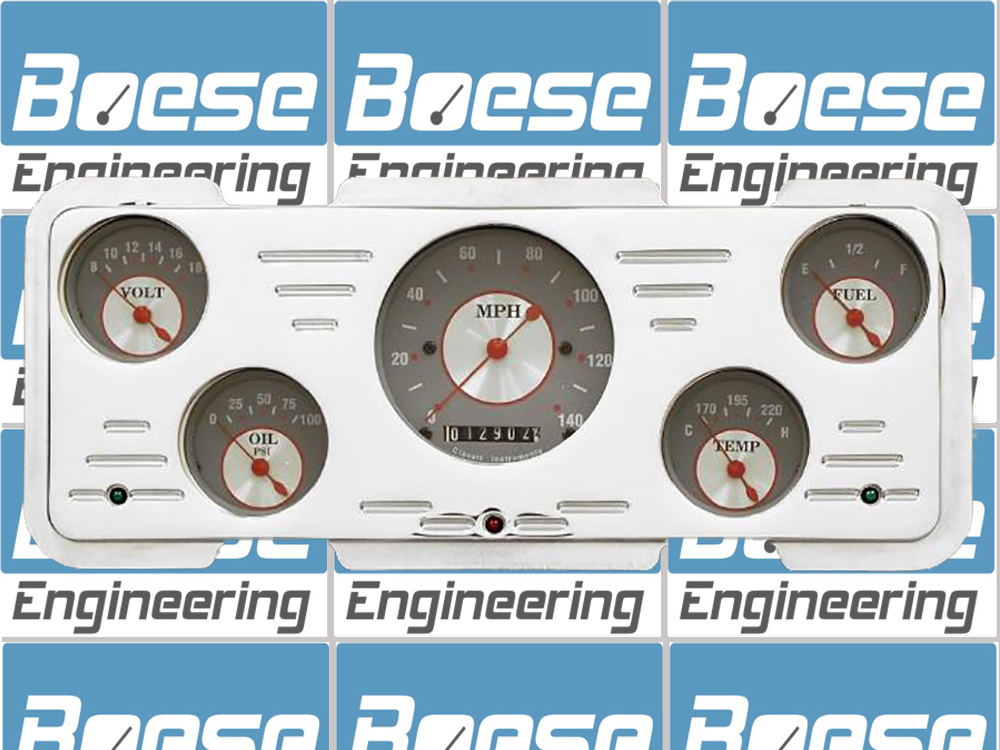 1940 Ford Car / 1940-1947 Ford Truck Aluminum 5 Gauge Panel w/ Classic Instruments Gauges - Image 2