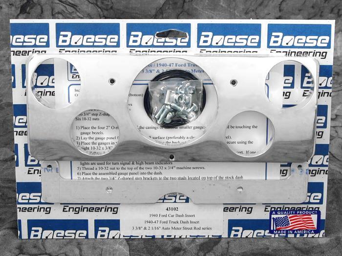 1940 Ford Deluxe 5 gauge Billet Aluminum Gauge Panels - Image 2