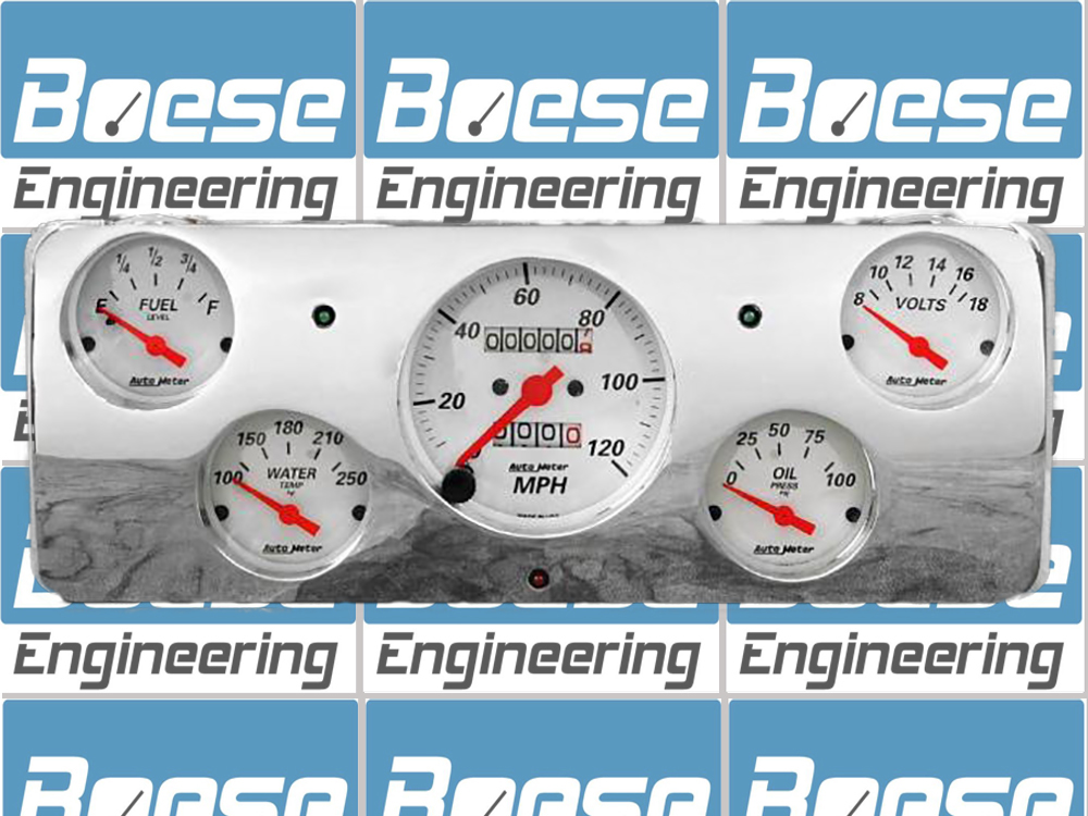 1940 Ford Deluxe Aluminum Gauge Panel w/ Auto Meter Street Rod series gauges - Image 3