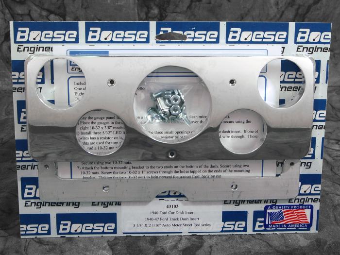 1940 Ford Deluxe 5 gauge Billet Aluminum Gauge Panels