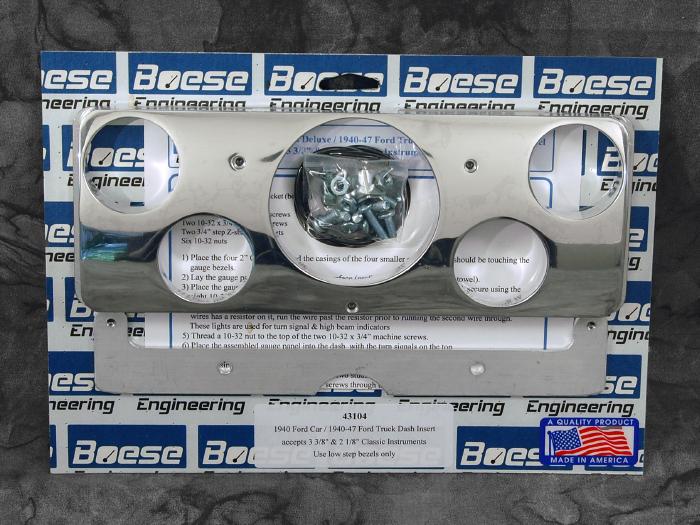 1940 Ford Deluxe 5 gauge Billet Aluminum Gauge Panels - Image 3