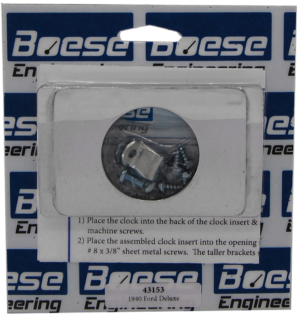 1940 Ford Deluxe Aluminum Clock Inserts