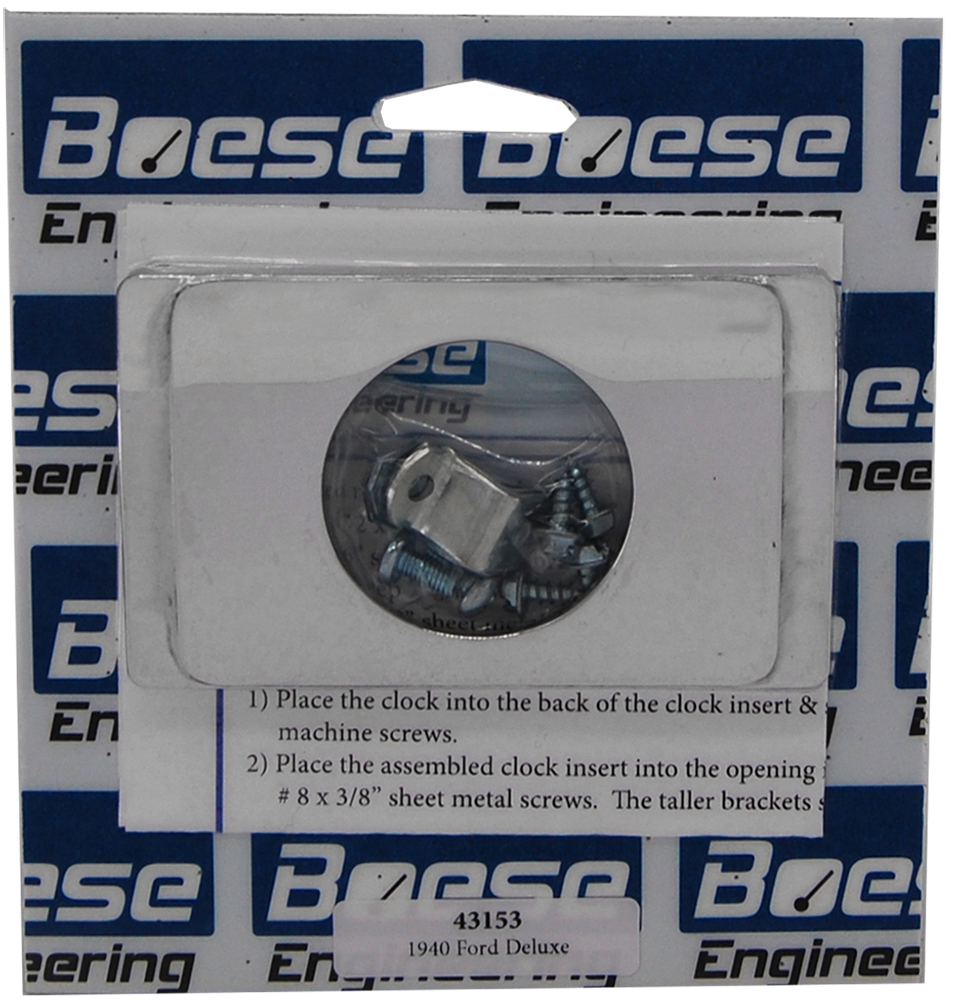 1940 Ford Deluxe Aluminum Clock Inserts
