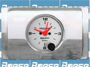 1940 Ford Deluxe Aluminum Clock Insert w/ Auto Meter Ultra Lite Clock