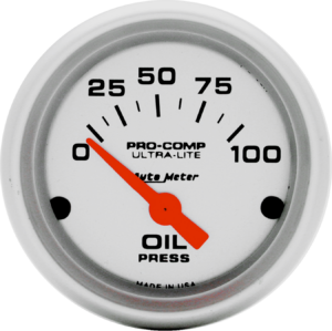 4327 AutoMeter Ultra-Lite 2-1/16" 0-100 PSI Oil Pressure Gauge