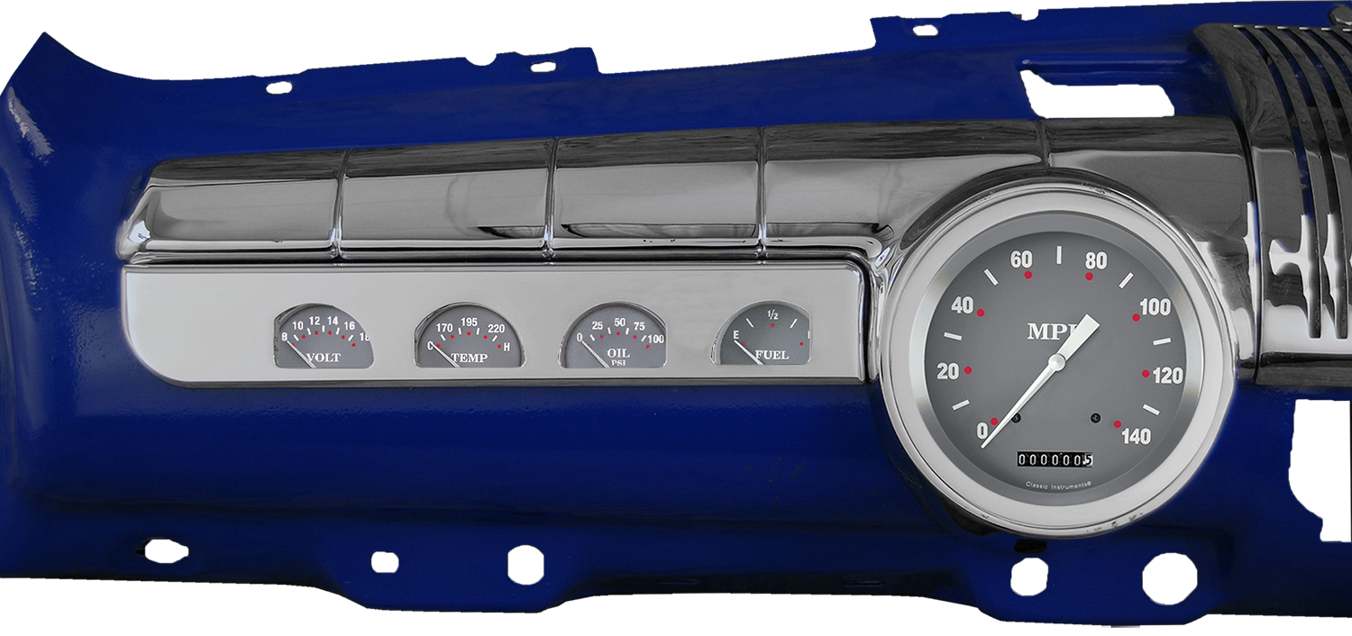 1942-1948 Ford Aluminum Gauge Panels w/ Classic Instruments SG Series Gauges