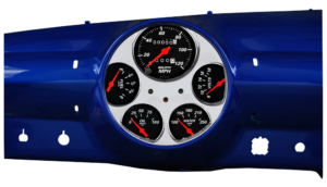 1949-1950 Ford Car Billet Aluminum Gauge Panel w/ Auto Meter Street Rod series gauges