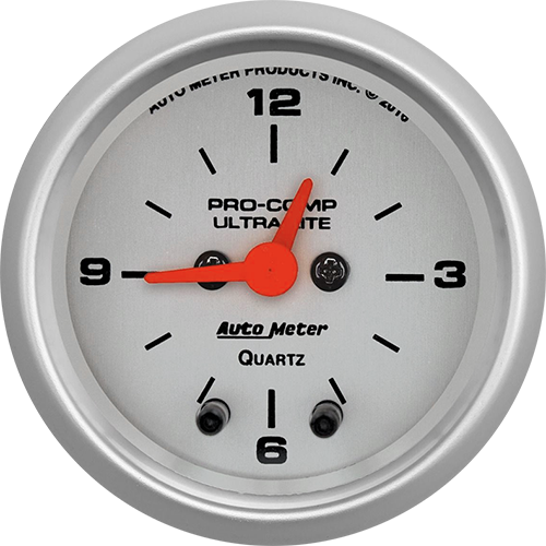 4385 AutoMeter Ultra-Lite 2 1/16" Quartz Clock 12 volt or 16 volt