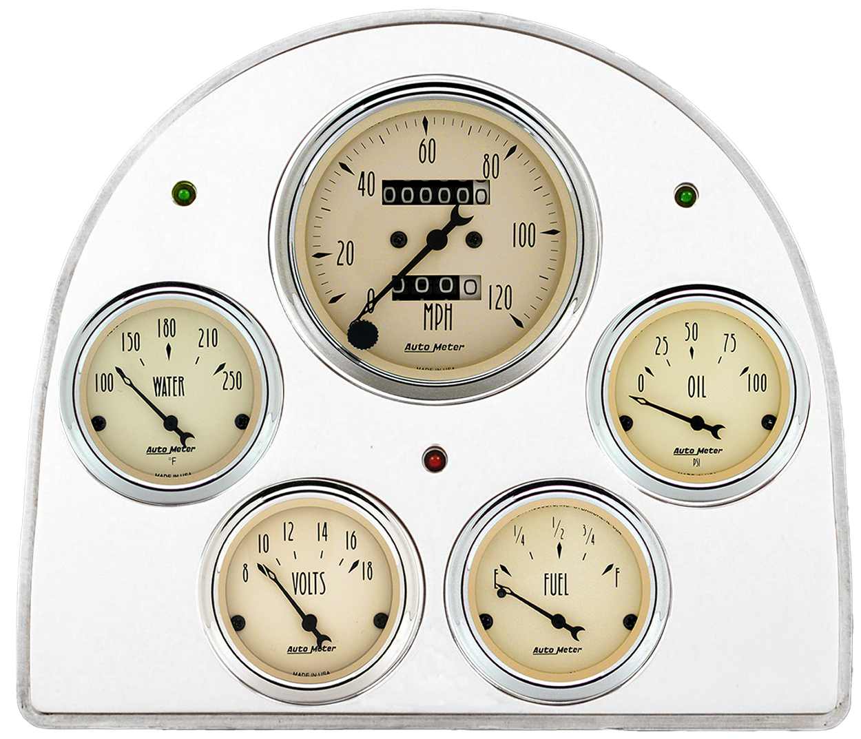 1952-1953 Ford Car Aluminum Gauge Panel w/ Auto Meter Street Rod series gauges - Image 15