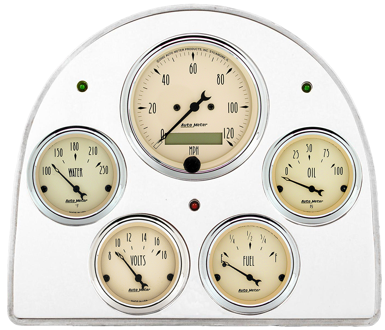 1952-1953 Ford Car Aluminum Gauge Panel w/ Auto Meter Street Rod series gauges - Image 13