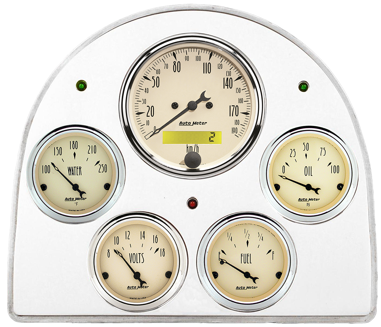 1952-1953 Ford Car Aluminum Gauge Panel w/ Auto Meter Street Rod series gauges - Image 14