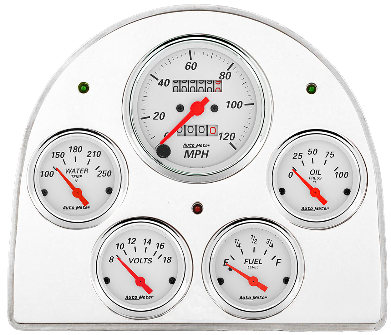 1952-1953 Ford Car Aluminum Gauge Panel w/ Auto Meter Street Rod series gauges - Image 12