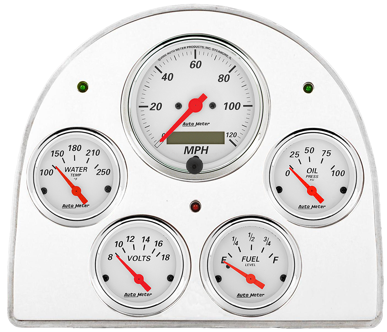 1952-1953 Ford Car Aluminum Gauge Panel w/ Auto Meter Street Rod series gauges - Image 10