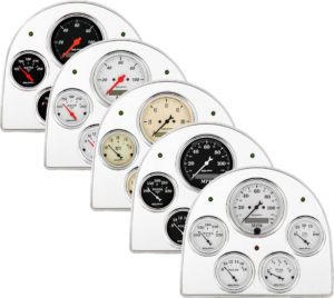 1952-1953 Ford Car Aluminum Gauge Panel w/ Auto Meter Street Rod series gauges