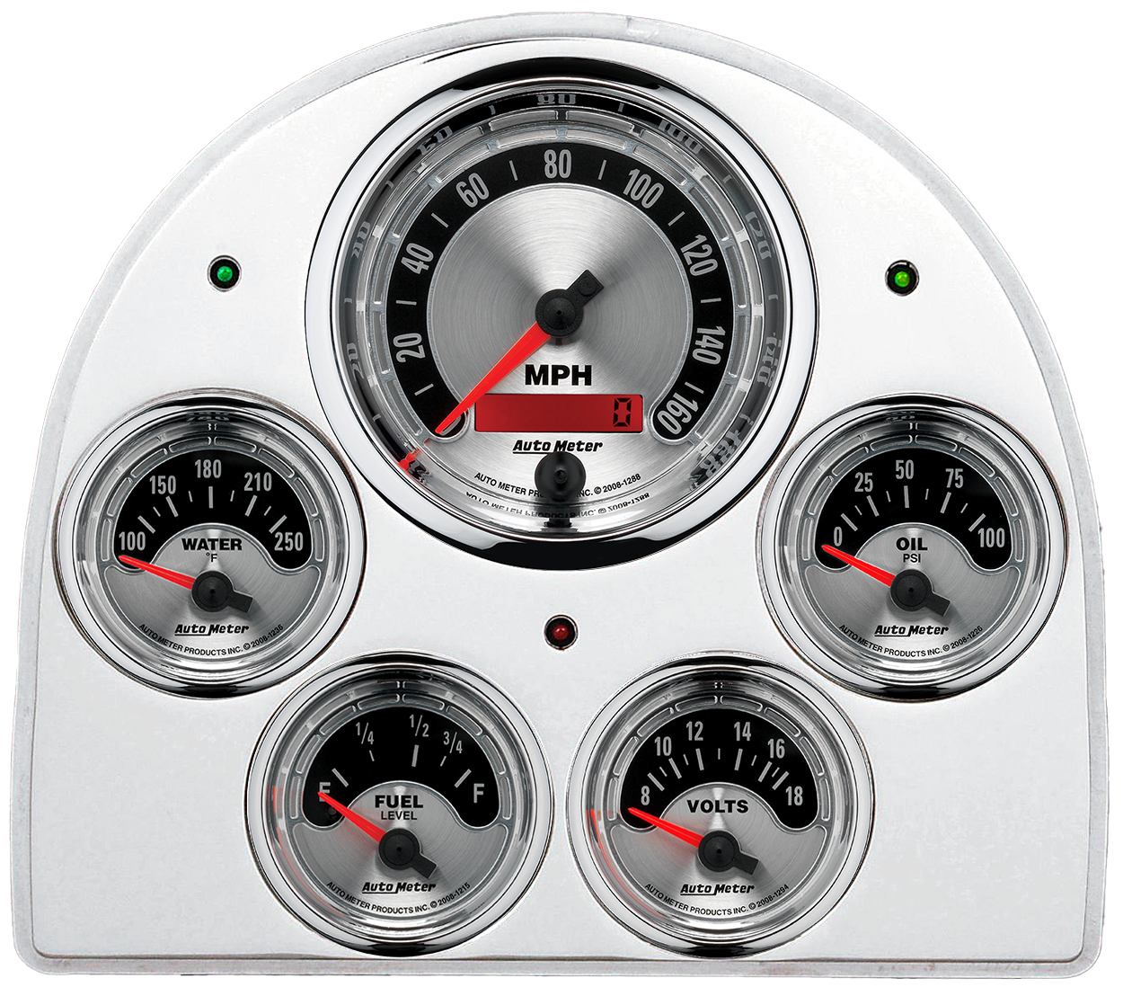 1952-1953 Ford Car Aluminum Dash Insert w Auto Meter American Muscle Gauges