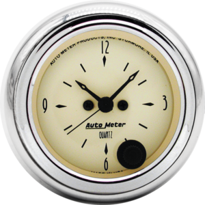 1952-1953 Ford Car Clock Inserts w/ AutoMeter Street Rod Series Clocks