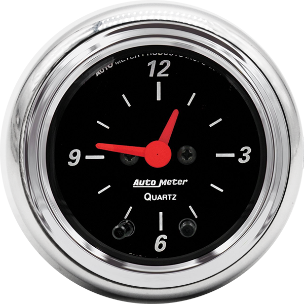 1952-1953 Ford Car Clock Inserts w/ AutoMeter Street Rod Series Clocks - Image 4