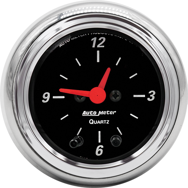 1952-1953 Ford Car Clock Insert w/ Auto Meter Designer Black Clock