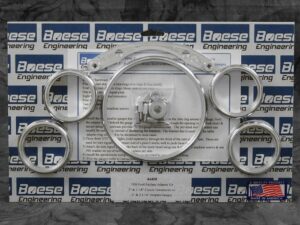 1956 Ford Fairlane billet aluminum adapter panels for 5" & 2 1/8" Classic Instruments gauges