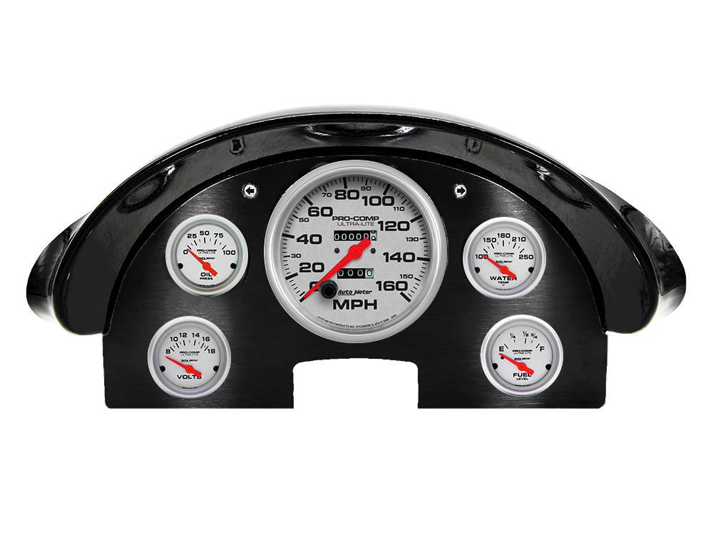 1956 Ford Fairlane Aluminum Gauge Panel w/ Auto Meter Ultra-LIte Gauges - Image 2