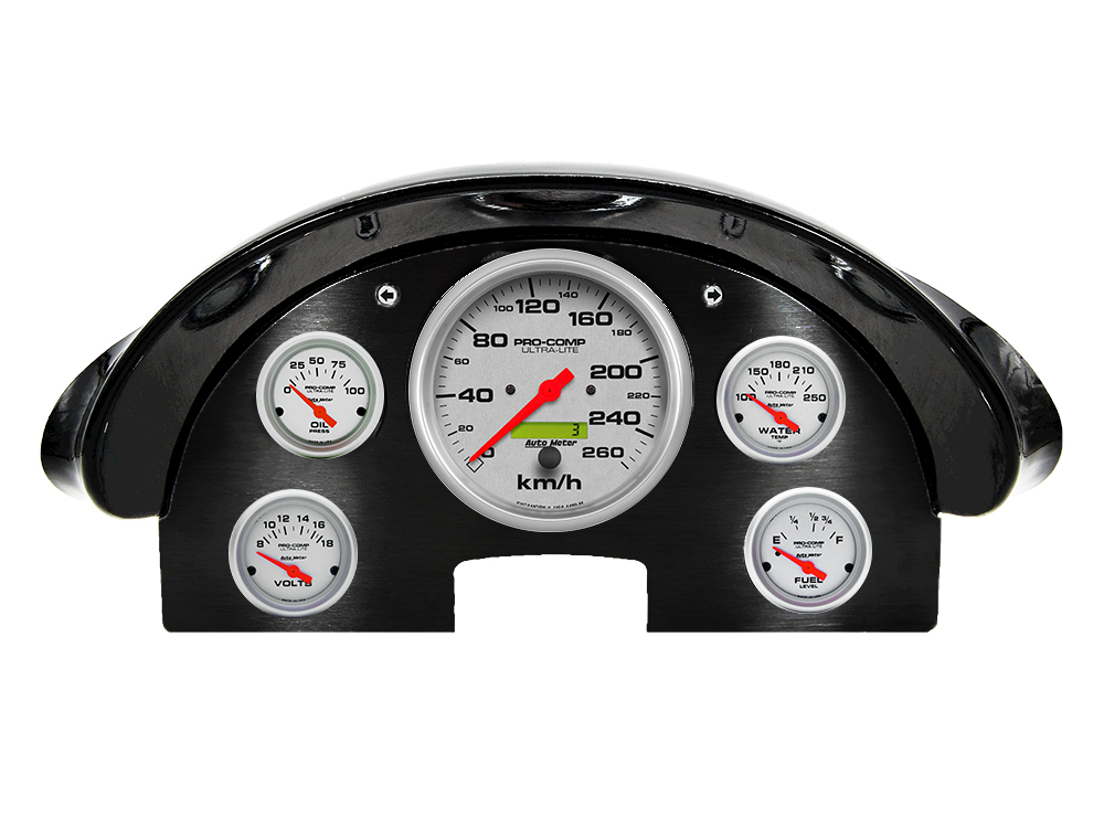 1956 Ford Fairlane Aluminum Gauge Panel w/ Auto Meter Ultra-LIte Gauges - Image 4