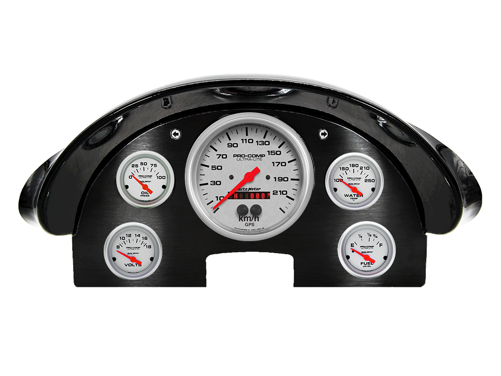 1956 Ford Fairlane Aluminum Gauge Panel w/ Auto Meter Ultra-LIte Gauges - Image 5