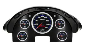 1956 Ford Fairlane Aluminum Gauge Panel w/ Auto Meter Cobalt Gauges
