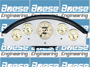 1957 Ford Fairlane Aluminum Gauge Panel w/ Auto Meter Street Rod Series Gauges