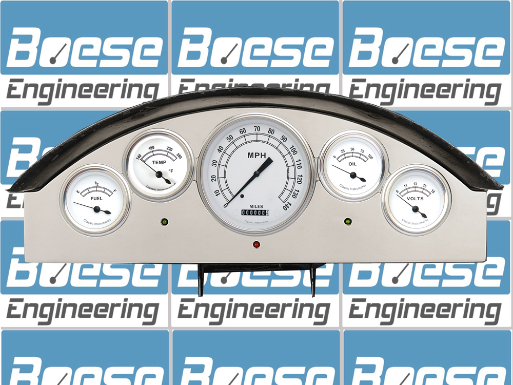 1957 Ford Fairlane Aluminum 5 Gauge Panel w/ Classic Instruments Gauges - Image 6
