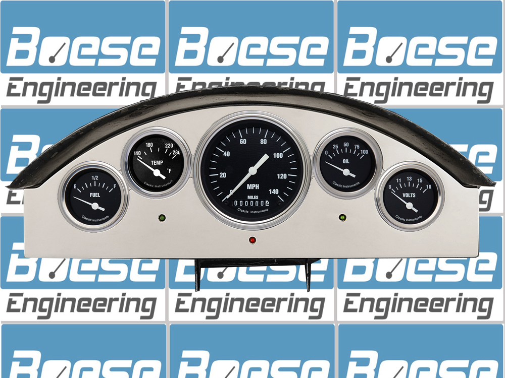 1957 Ford Fairlane Aluminum 5 Gauge Panel w/ Classic Instruments Gauges - Image 2