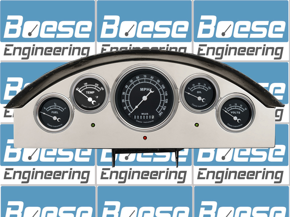 1957 Ford Fairlane Aluminum 5 Gauge Panel w/ Classic Instruments Gauges - Image 5