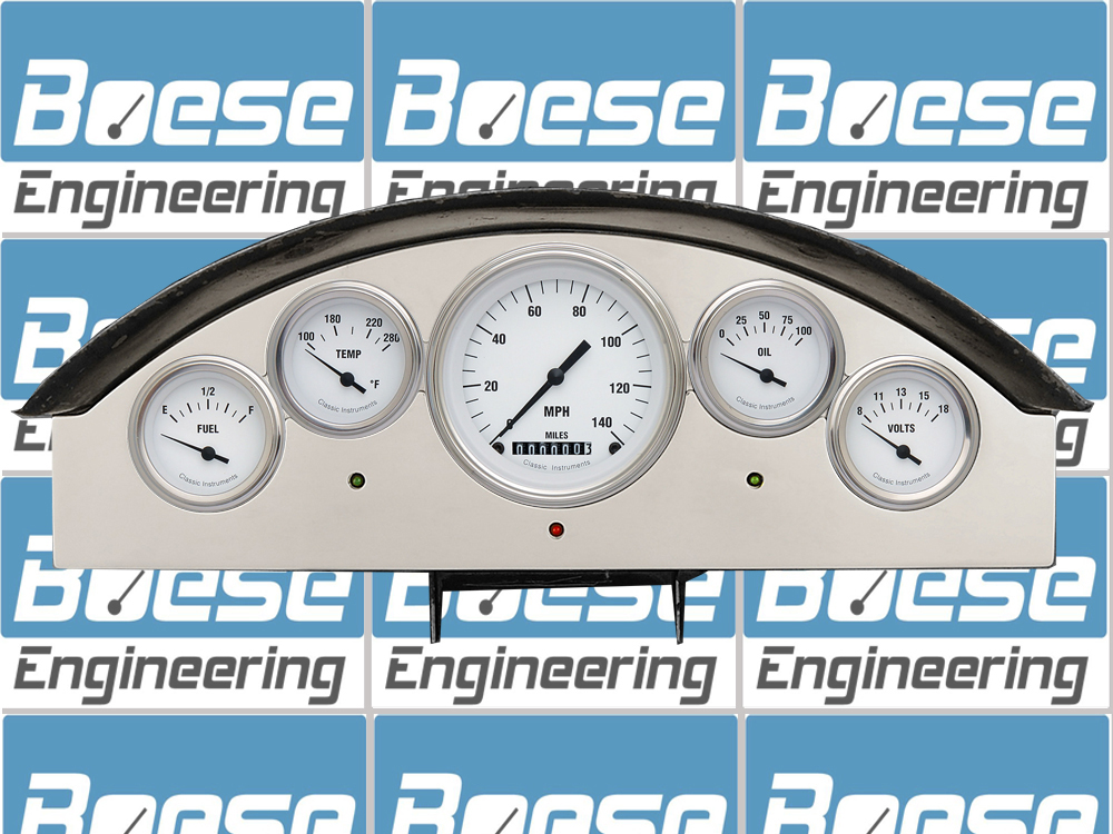 1957 Ford Fairlane Aluminum 5 Gauge Panel w/ Classic Instruments Gauges - Image 3