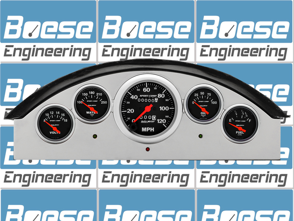1957 Ford Fairlane Aluminum Gauge Panel w/ Sport-Comp gauges