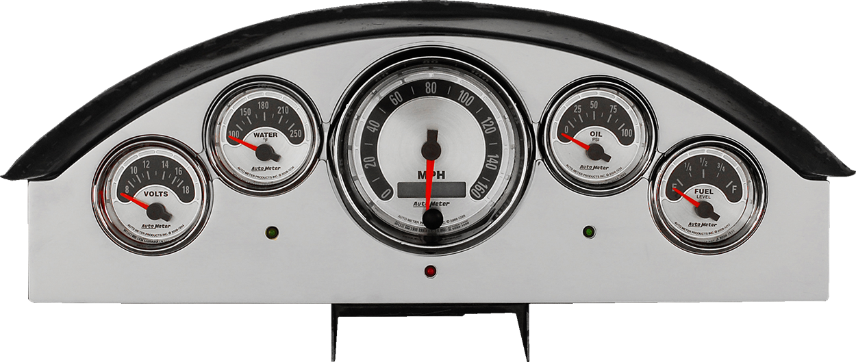 1957 Ford Fairlane Aluminum Dash Insert w/ Auto Meter American Muscle Gauges